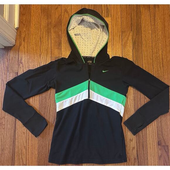 Nike Women's Full zip jacket With Hood Black AND green Size Small - Picture 10 of 16